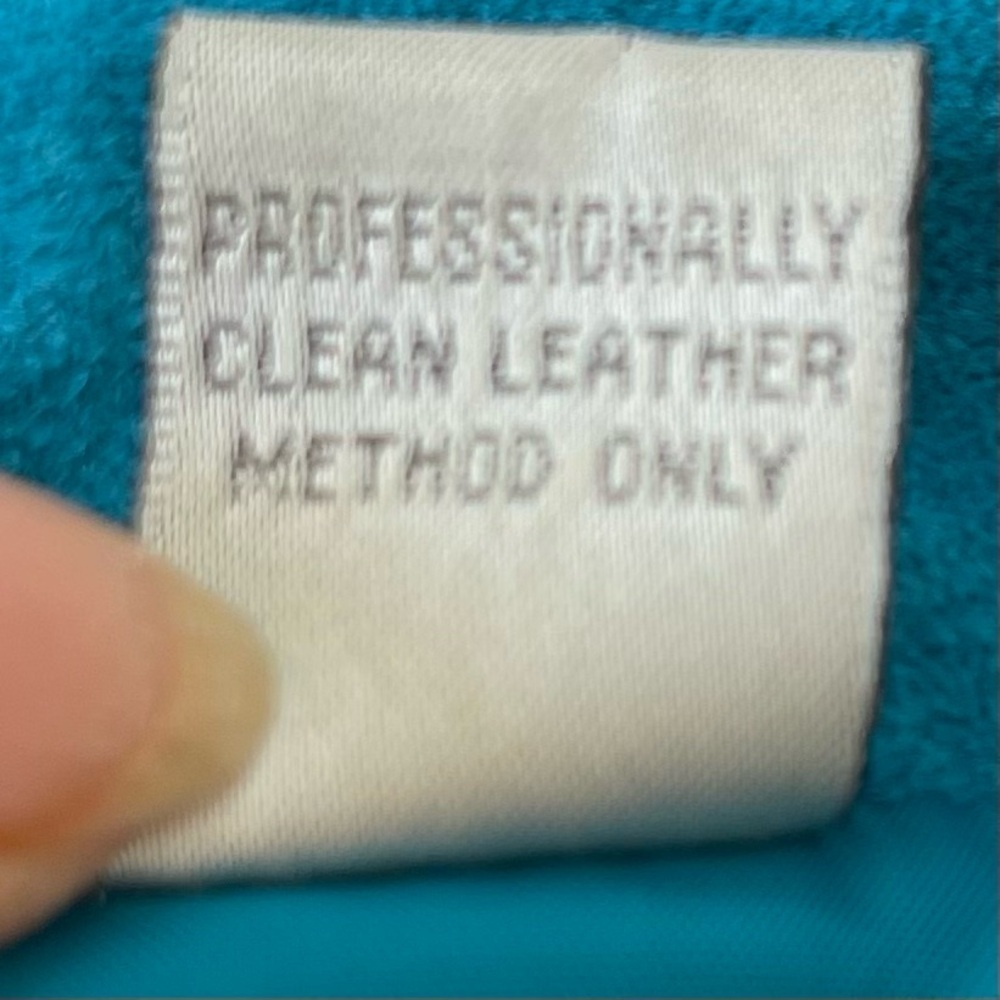 Chico's Leather Jacket Womens Medium Turquoise Western Cowgirl rodeo - Picture 4 of 10